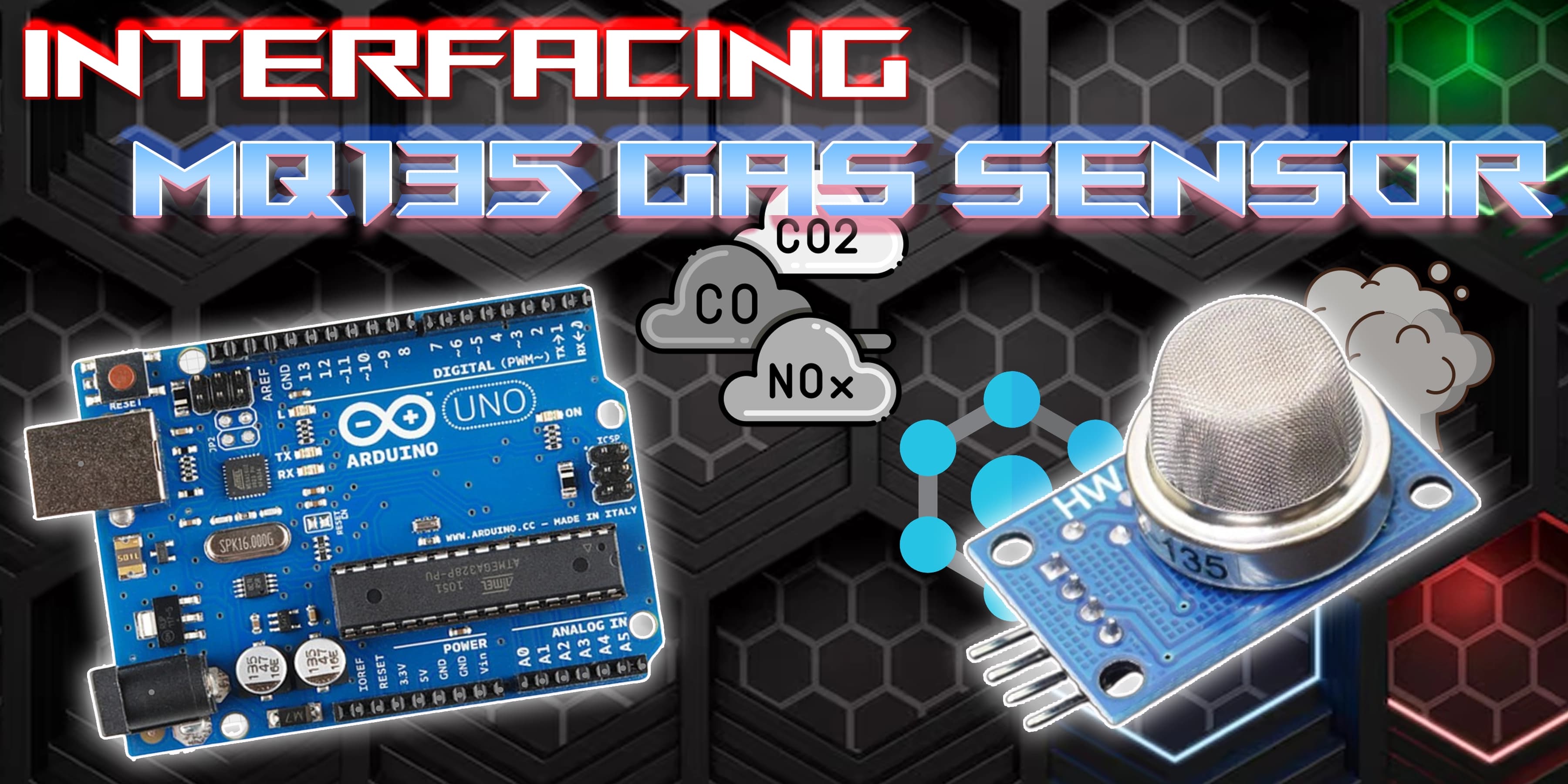 Interfacing MQ-135 Air Quality/Gas Sensor with Arduino