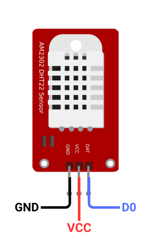 How to Interface DHT22 (AM2302) Temperature & Humidity Sensor with Arduino UNO - Pin Diagram