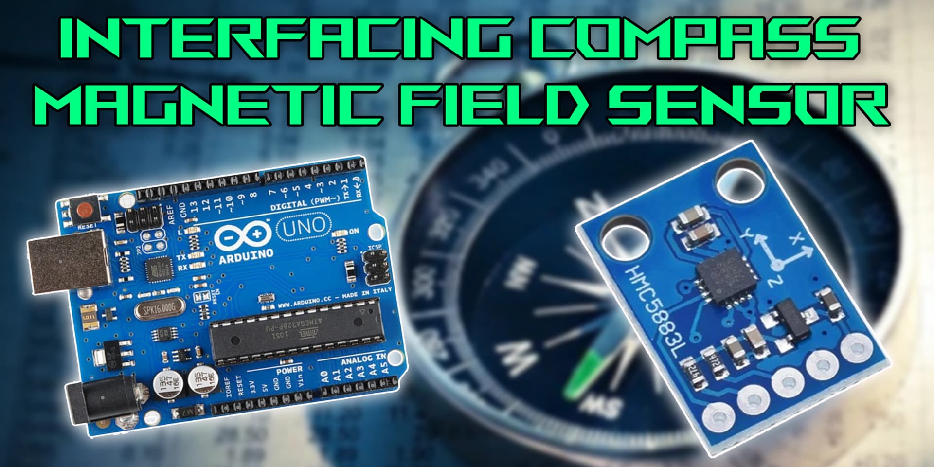 Interfacing Compass Magnetic Field Sensor Module with Arduino