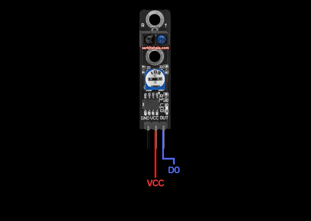 Interfacing Line Sensor Module with Arduino diagram