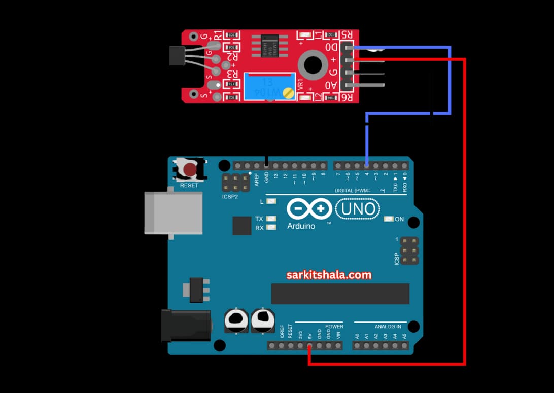 Interfacing Linear Magnetic Hall Sensor with Arduino circuit