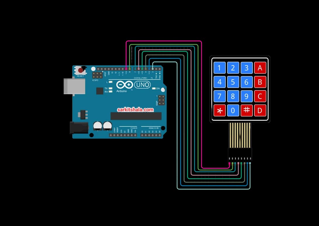 Interfacing Keypad with Arduino circuit
