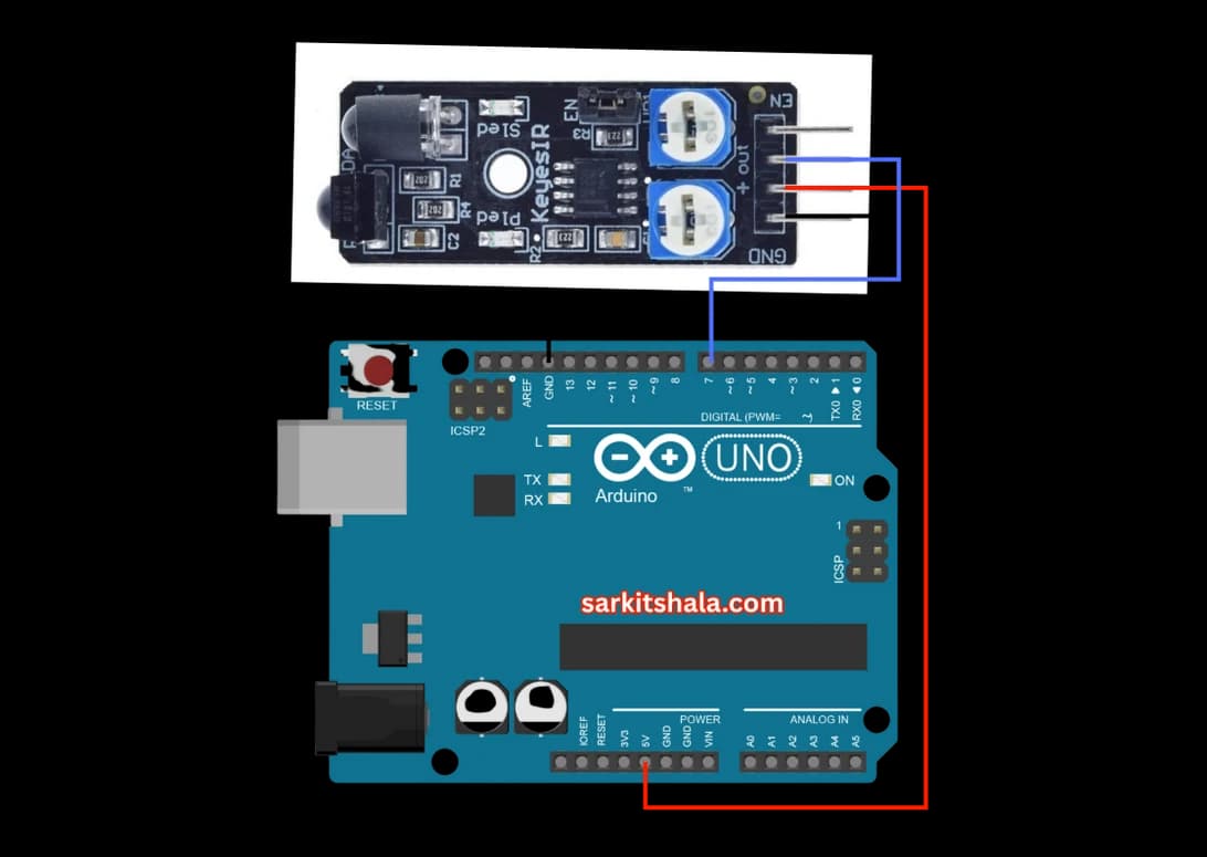 Interfacing Obstacle Avoidance Sensor with Arduino circuit