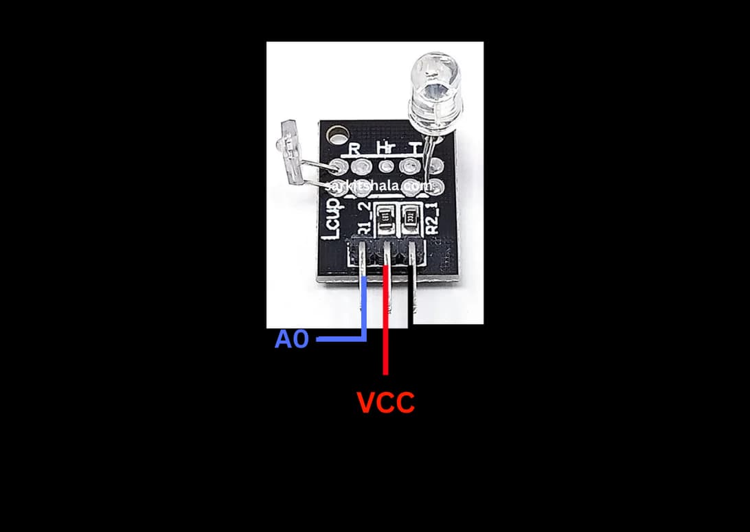 Interfacing Finger Detecting Heartbeat with Arduino diagram