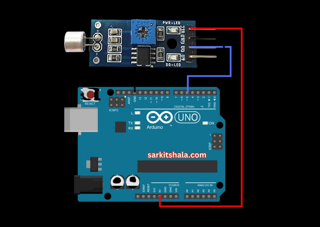 Interfacing Sound Sensor with Arduino circuit